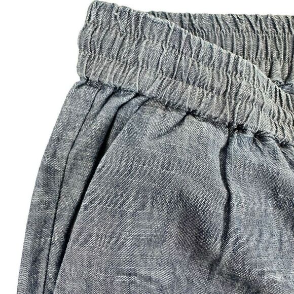 J. Crew Chambray Drawstring Crop Cuffed Pants Size 0 - Picture 5 of 6